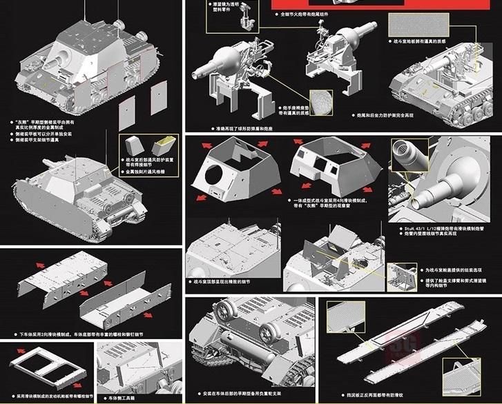 6992Д Сборная модель Sd.Kfz.166 Stu.Pz.IV 'BRUMMB?R' EARLY PRODUCTION (THE BATTLE OF KURSK) Dragon