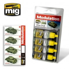AMIG7003 Ammo Mig Набор акриловых красок OLIVE DRAB MODULATION SET