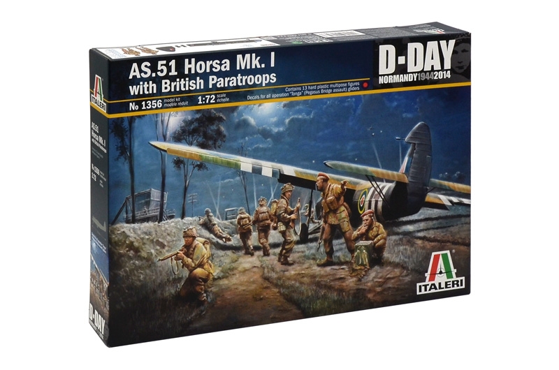 1356ИТ САМОЛЕТ  AS-51 HORSA Mk.l с БРИТАНСКИМ ДЕСАНТОМ Italeri
