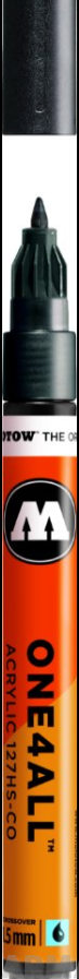 127501 Маркер MOLOTOW ONE4ALL 127HS-CO METALLIC #223 Черный 1,5 мм