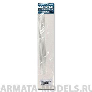 MW-3331 Модельный пруток прямоугольного сечения(ABS-пластик)  4*2*250mm 4шт