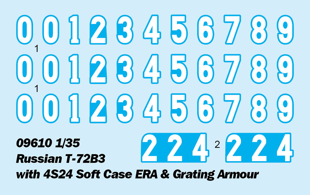 09610P Российский Т-72Б3 с УБХ с доп защитой и ДЗ 4С24 Trumpeter
