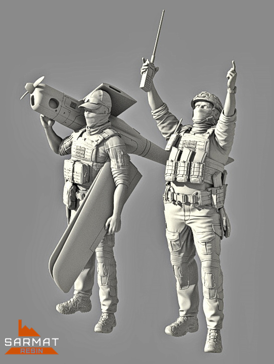 SRp7201 Набор фигур `333` и ⁠Техник Орлан-10 Sarmat Resin