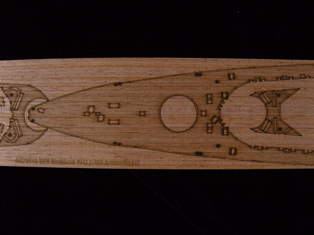 AW20046 Деревянная палуба для DKM Bismarck 26-27 May 1941