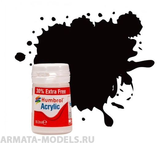 AB0085EP Краска акриловая 85 Coal Black Satin - 14ml Acrylic Paint - Plus 30%