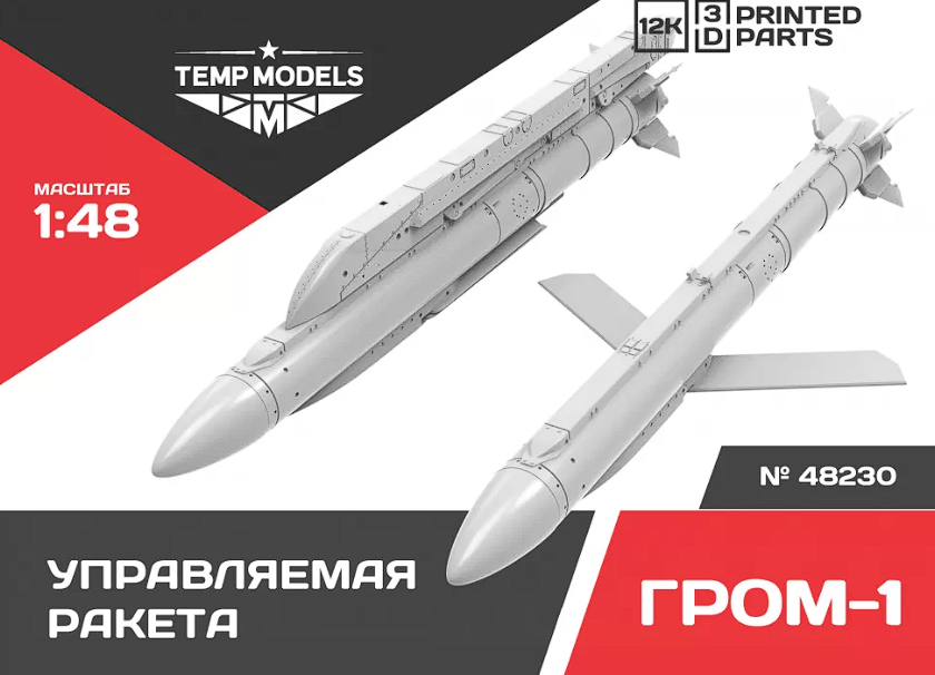 48230 УПРАВЛЯЕМАЯ РАКЕТА ГРОМ-1 1/48