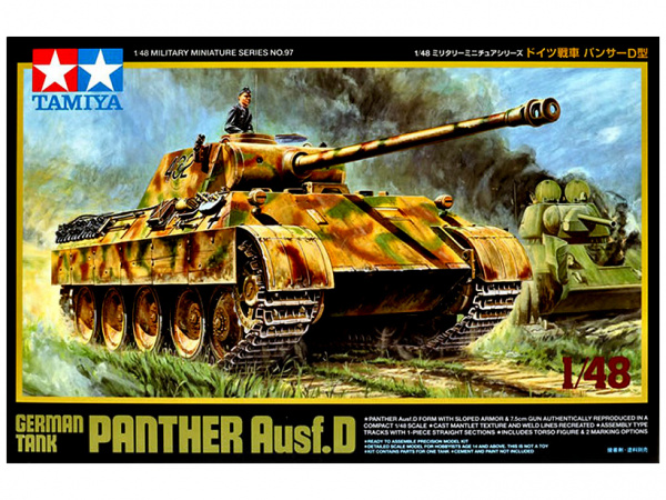 32597T 1/48 немецкий танк Panther Ausf. D с фигурой командира Tamiya