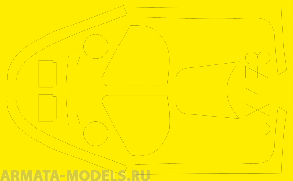 JX173ED Окрасочная маска P-51K (for Dragon kit) 1/32