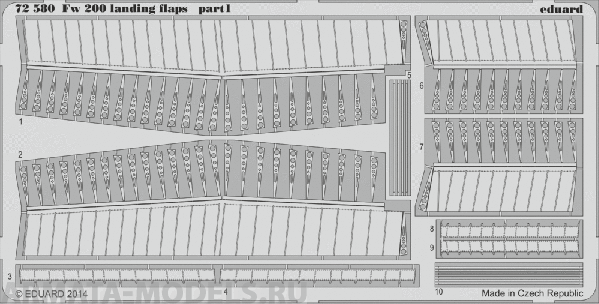 72580ED Fw 200 landing flaps (for Trumpeter kit) 1/72