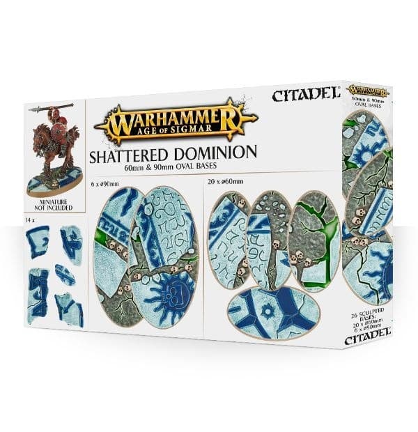 66-98GW Эра Сигмара: Поверженное Владычество овальные подставки 60 и 90 мм(Aos: Shattered Dominion: 60 & 90 mm Oval)