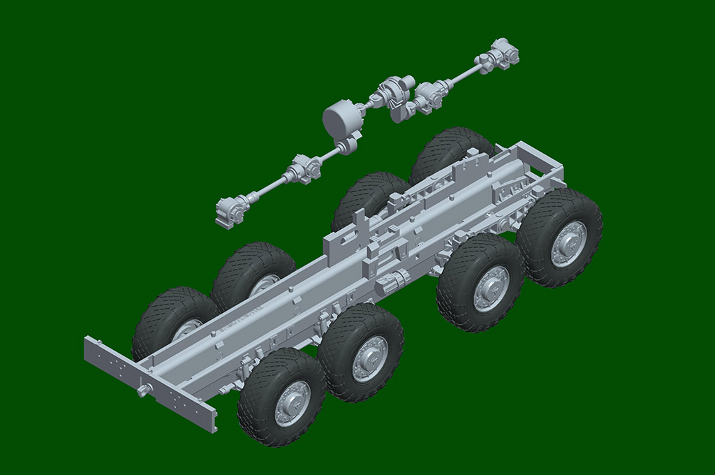 07194P Тягач MAZ-537G intermediate type with MAZ/ChMZAP 5247G semi-trailer Trumpeter