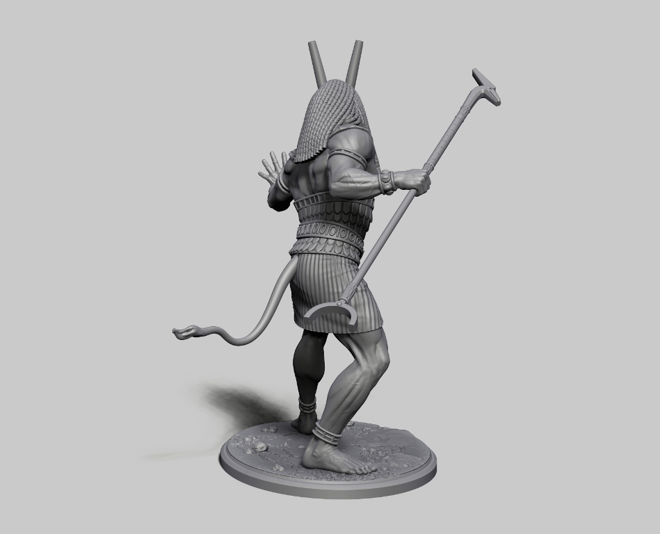 CHM-54158. Египетский бог Сет. 54 мм. Материал - смола. Chronos Miniatures