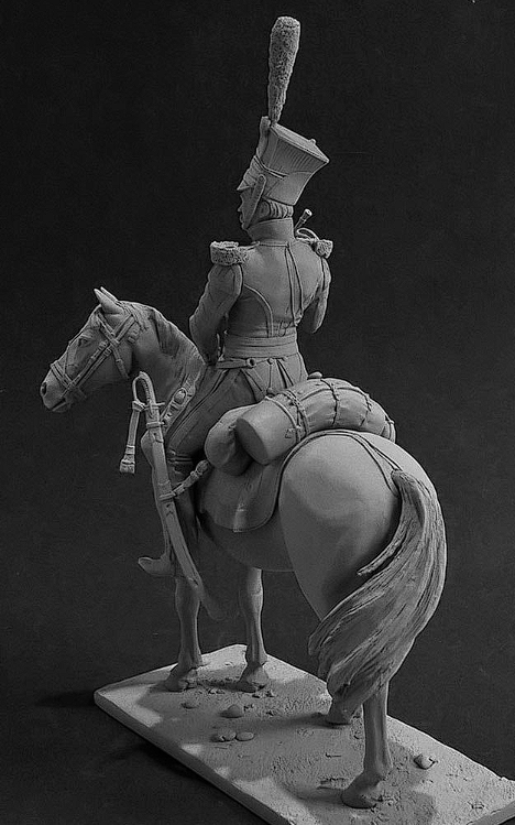 CHM-54123. Трубач армейских уланских полков, Россия 1809-13 гг. 54 мм. Материал - смола.