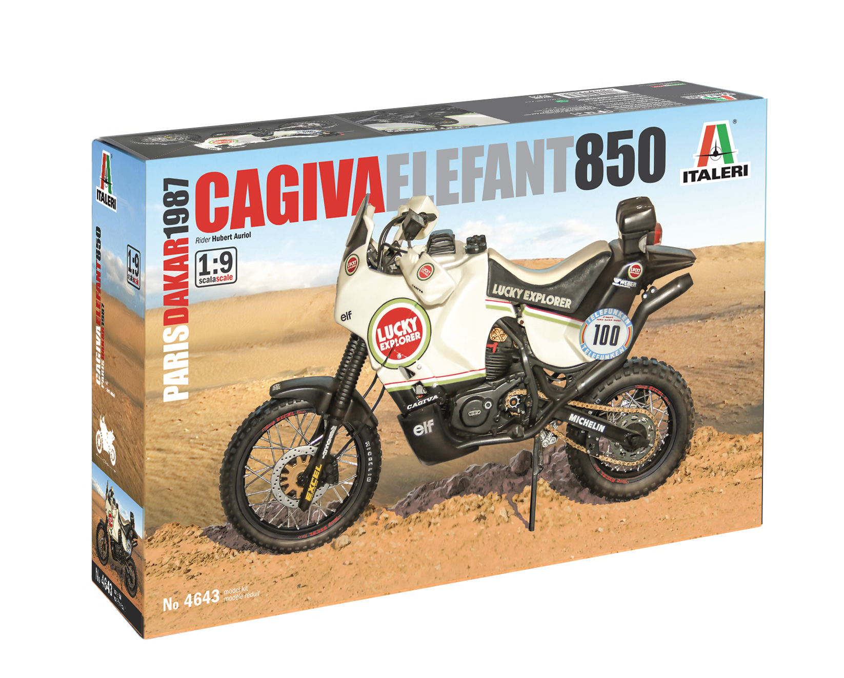 4643ИТ Мотоцикл CAGIVA ELEPHANT 850 1987 (10013160/170621/0366752, ИТАЛИЯ ) Italeri