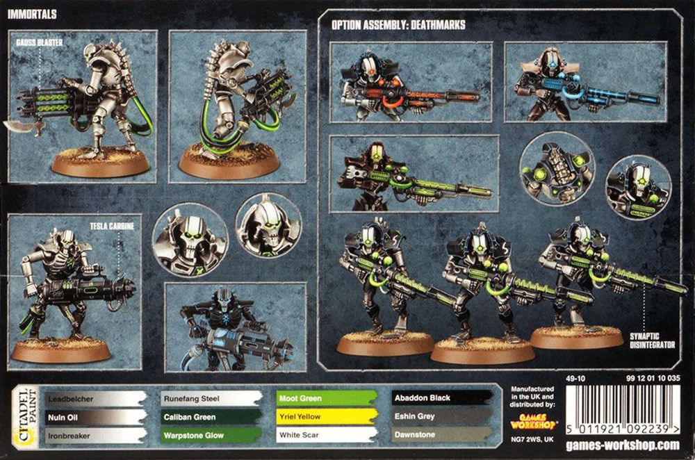 49-10GW Набор Некроны Бессмертные / Клеймящие Смертью (Necron Immortals/Deathmarks)