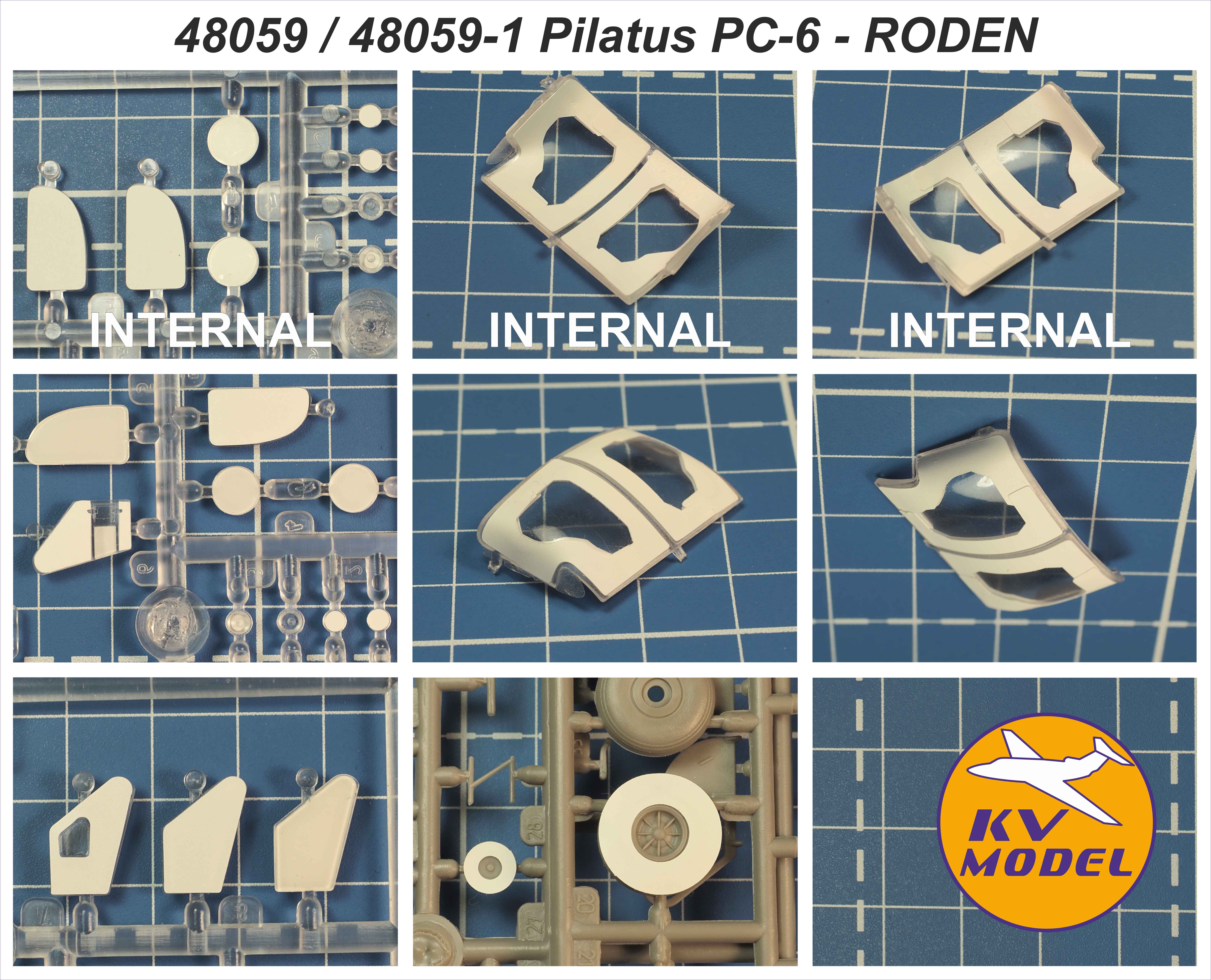 48059KV Окрасочная маска Pilatus PC-6C/H-2 / PC-6B-2/H-2 / PC-6/B2-H2 / PC-6 B2/H4 Turbo Porter / Fairchild AU-23A (RODEN #439, #440, #443, #444, #445, #449 / HELLER #30410, #35410) + маски на диски и колеса