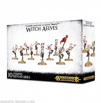 85-10 Набор Дочери Кхейна. Альвийские Ведьмы: Daughters of Khaine Witch Aelves