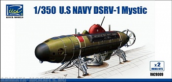 RN28009 Американская сверхмалая подводная лодка DSRV-1 Mystic ( 2 модели в коробке)