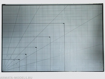 100112RK Коврик для резки А1, 3 слоя, серый черный