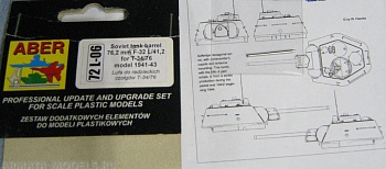 ABR-72-L-06  Дополнения для  Soviet tank barrel 76,2 mm F-32 L/41,2 for T-34/76 model 41/43 для  1/72