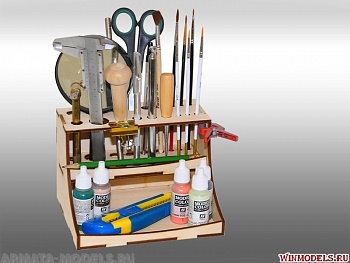 MW-RM-05 Рабочее место моделиста. Подставка под инструмент - Обновлённая версия.