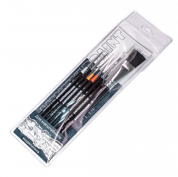 T120MWP Кисти MiniWarPaint набор "Для масштабного моделизма" в пакете (7 кистей)