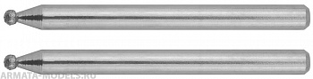 35923 Мини-шарошки алмазные, d 2,0x3,2мм, длина 38мм, 2шт