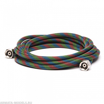 BT 050 Оплетённый шланг для аэрографов прямой 3 м, 1/4 - 1/4 дюйма (BT 050)
