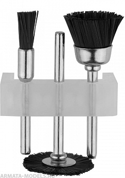 29914-H3 набор щеток нейлоновых для чистки и полирования, 3шт